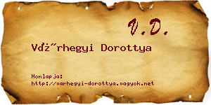 Várhegyi Dorottya névjegykártya